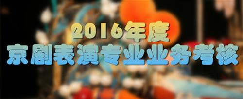 极品美女被鸡巴操网站国家京剧院2016年度京剧表演专业业务考...